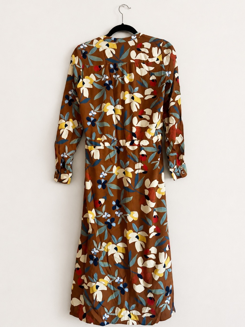 SEZANE Vicky Floral Button Down Toe Waist Dress Size 34 Size 2 - Picture 8 of 13